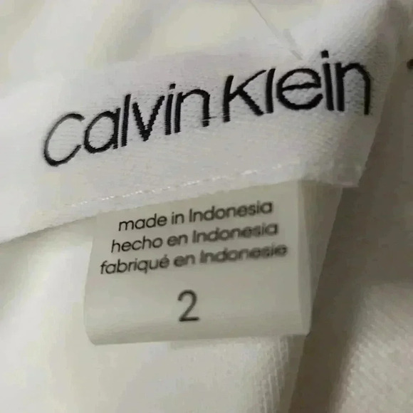 Calvin Klein Size 2 Illusion-Trim  Fit & Flare Dress - Picture 9 of 10
